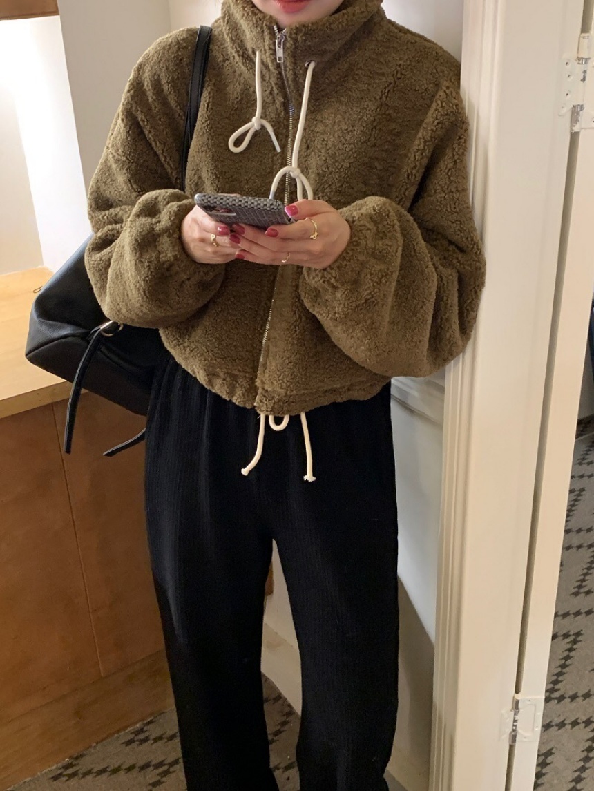 領子可立可翻QQ毛休閒外套*3色