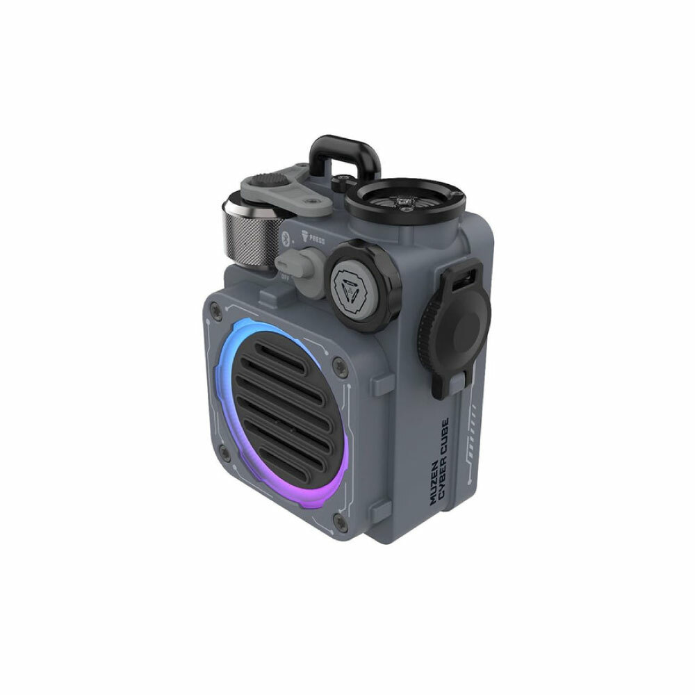 【Demo】Muzen Audio Cyber Cube Standard RGB Futuristic Bluetooth Speaker-Grey [Clearance Sale]