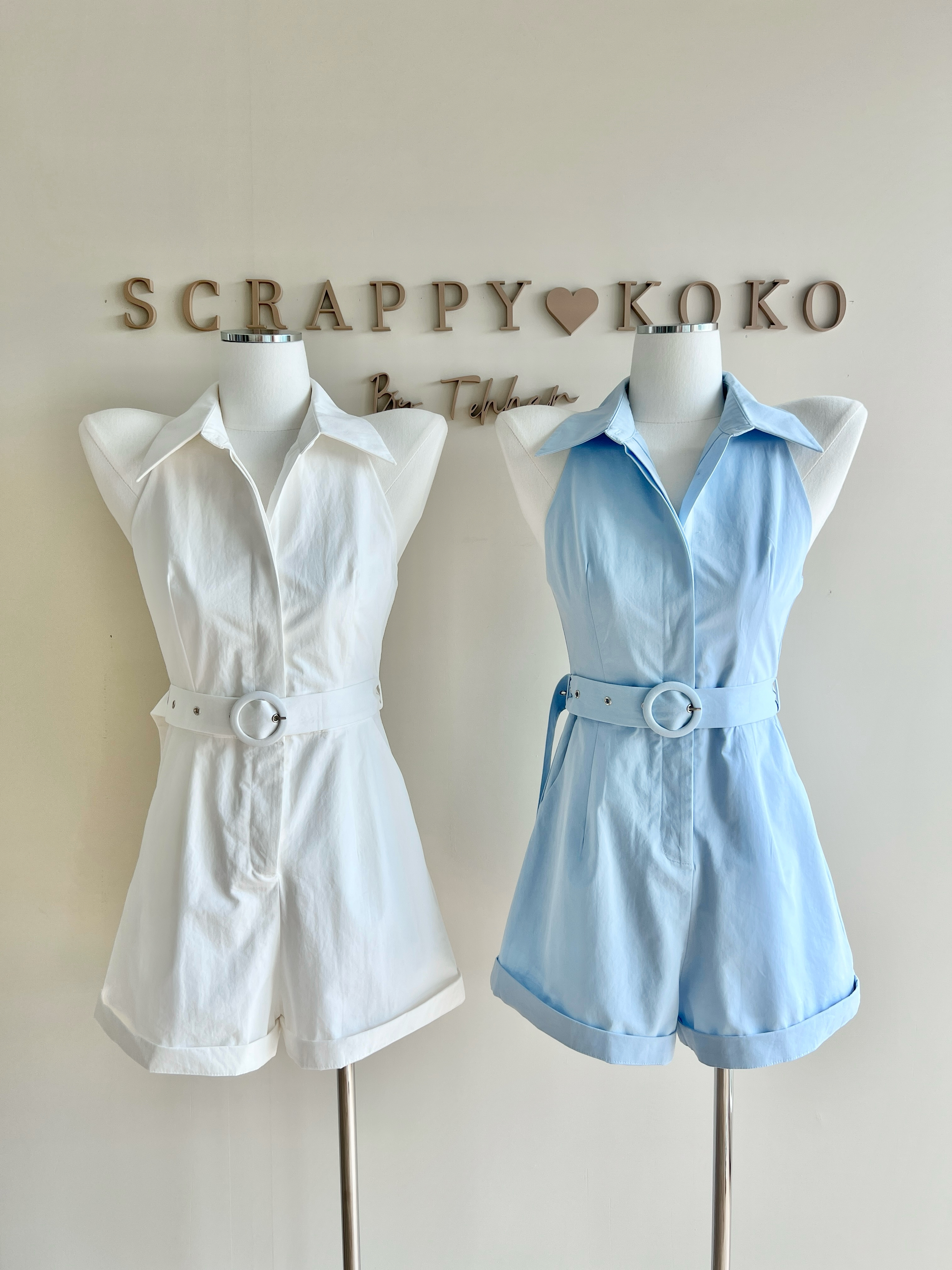 Better days 復古腰帶連身短褲