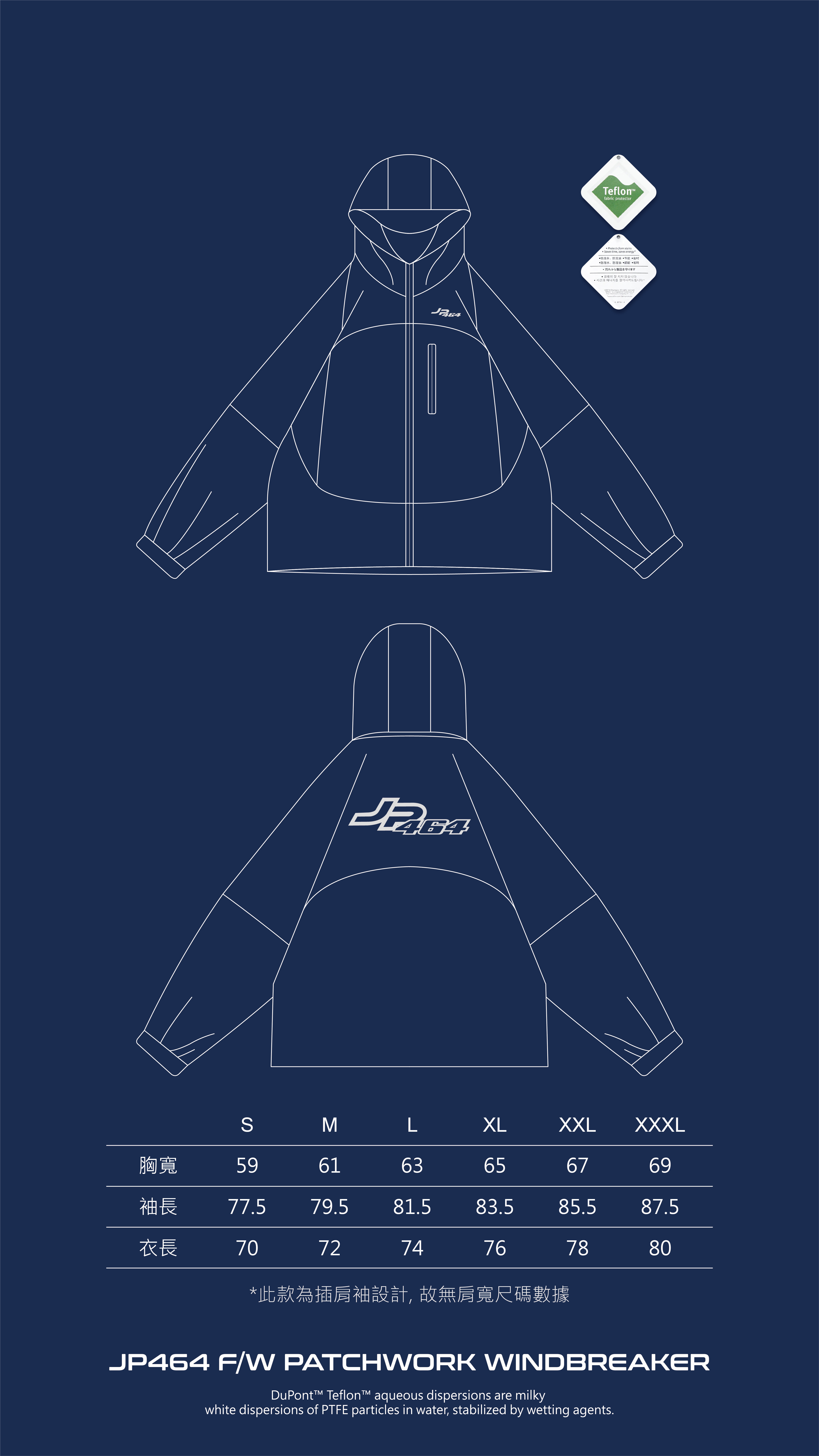 {JP464} patchwork windbreaker 三代