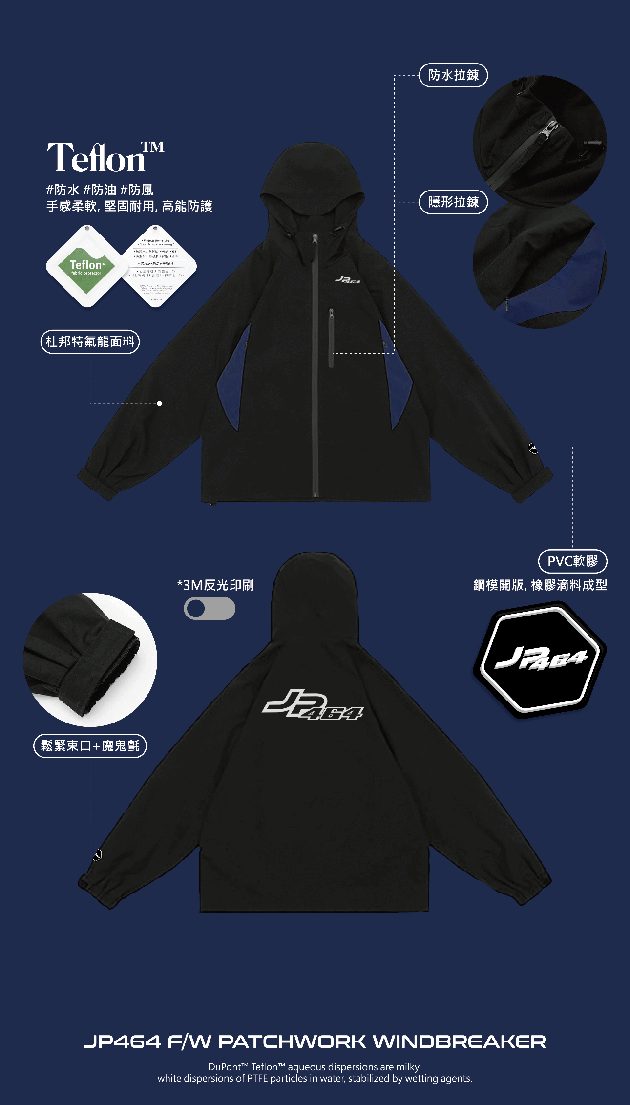 {JP464} patchwork windbreaker 三代