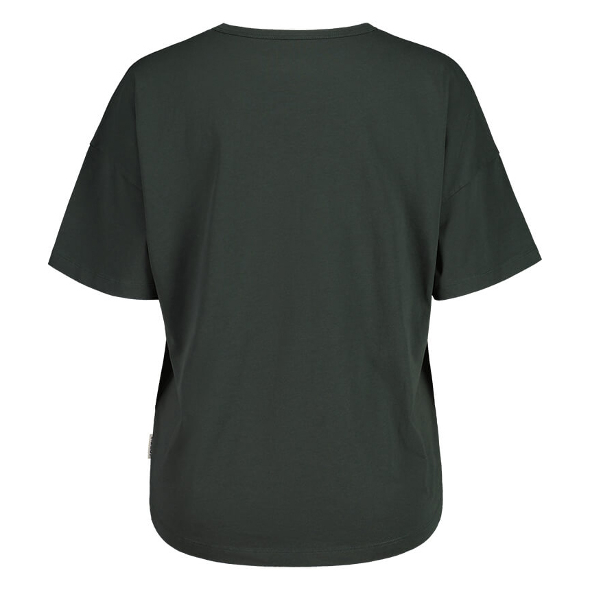 【MALOJA】女純棉短袖上衣 / 23MA36407-[森林綠、夜晚黑]