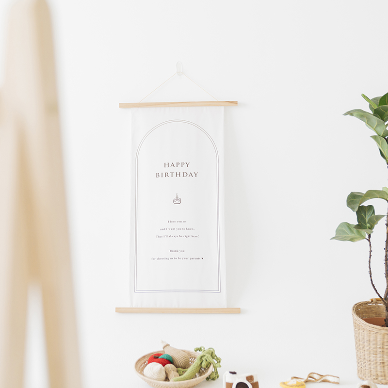 【獨家原創設計】插圖設計款生日掛布 | 佈置 | 抓周道具