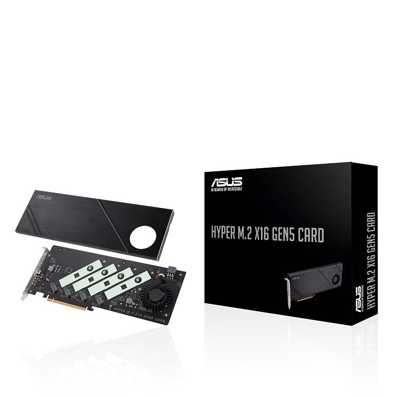 米特3C數位–ASUS 華碩 HYPER M.2 X16 GEN 5 CARD 支援4組M.2/PCIe模式/擴充卡
