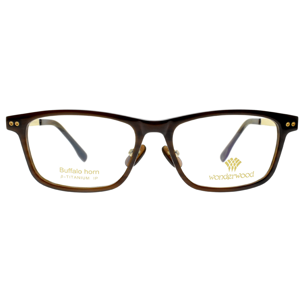 【WONDERWOOD】W02 C1 復古質感拼接 方框光學眼鏡