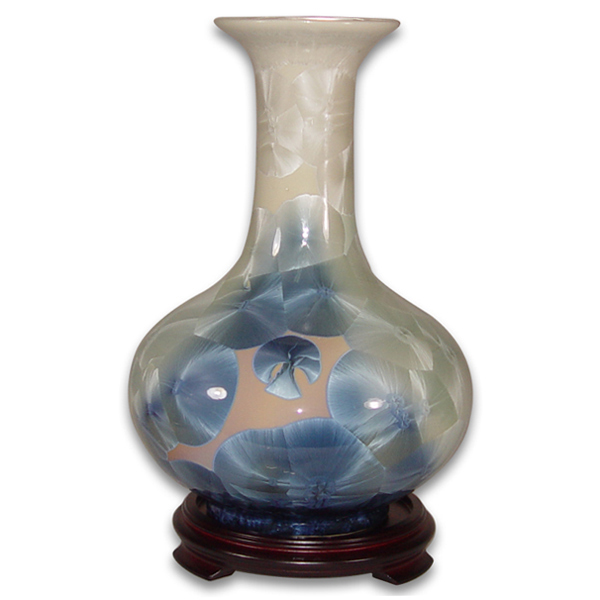 居家開運擺飾~結晶釉大扁肚瓶