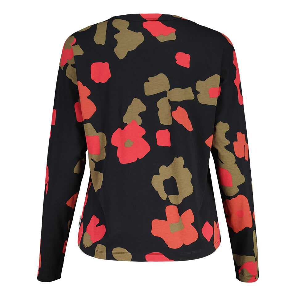 【MALOJA】女有機棉長袖上衣 / 23MA36413-[夜晚黑、橡木綠]