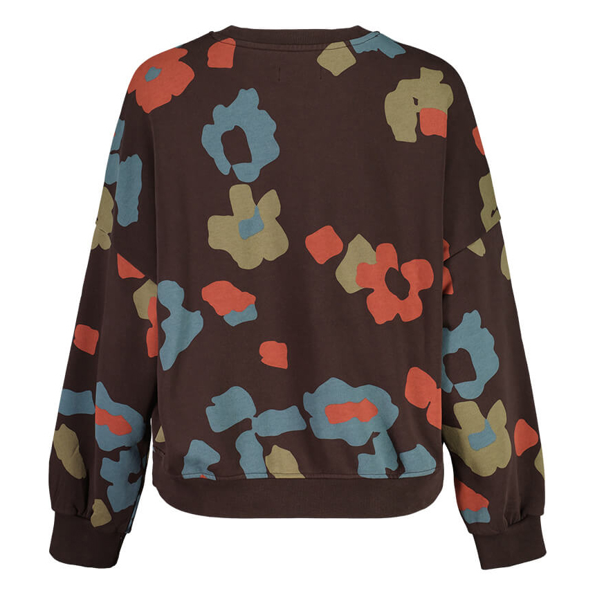 【MALOJA】女圓領針織長袖上衣 / 23MA36420-[花朵棕]