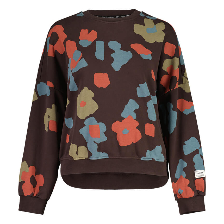 【MALOJA】女圓領針織長袖上衣 / 23MA36420-[花朵棕]