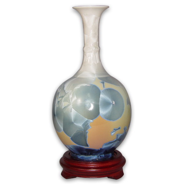 居家開運結晶釉花瓶~8.8英吋短頸瓶