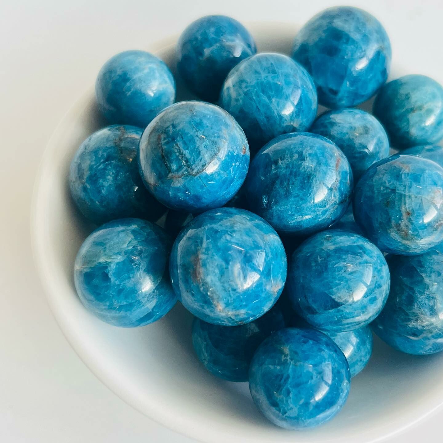 [原石] 藍磷灰石 水晶小球