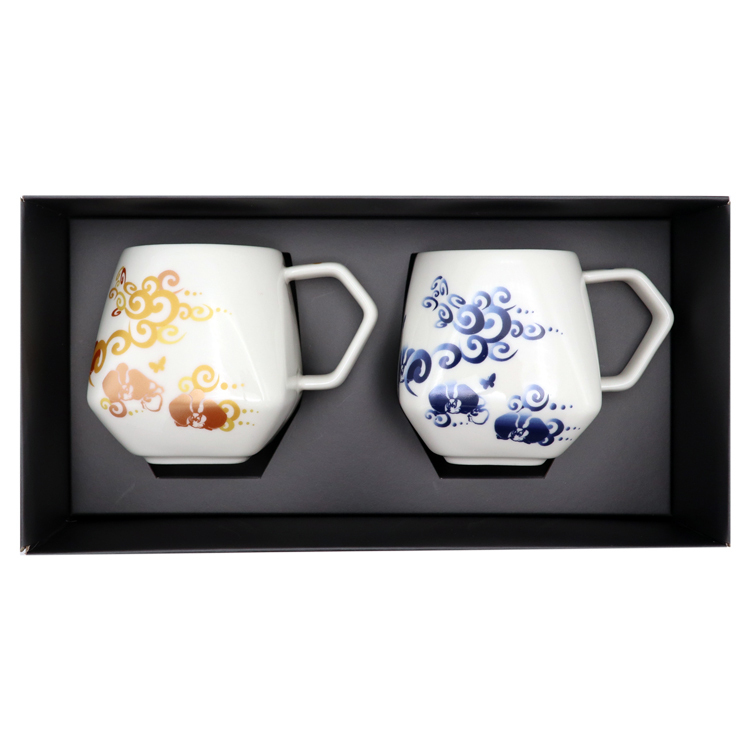 SB1蘭花纏枝龍天燈馬克對杯