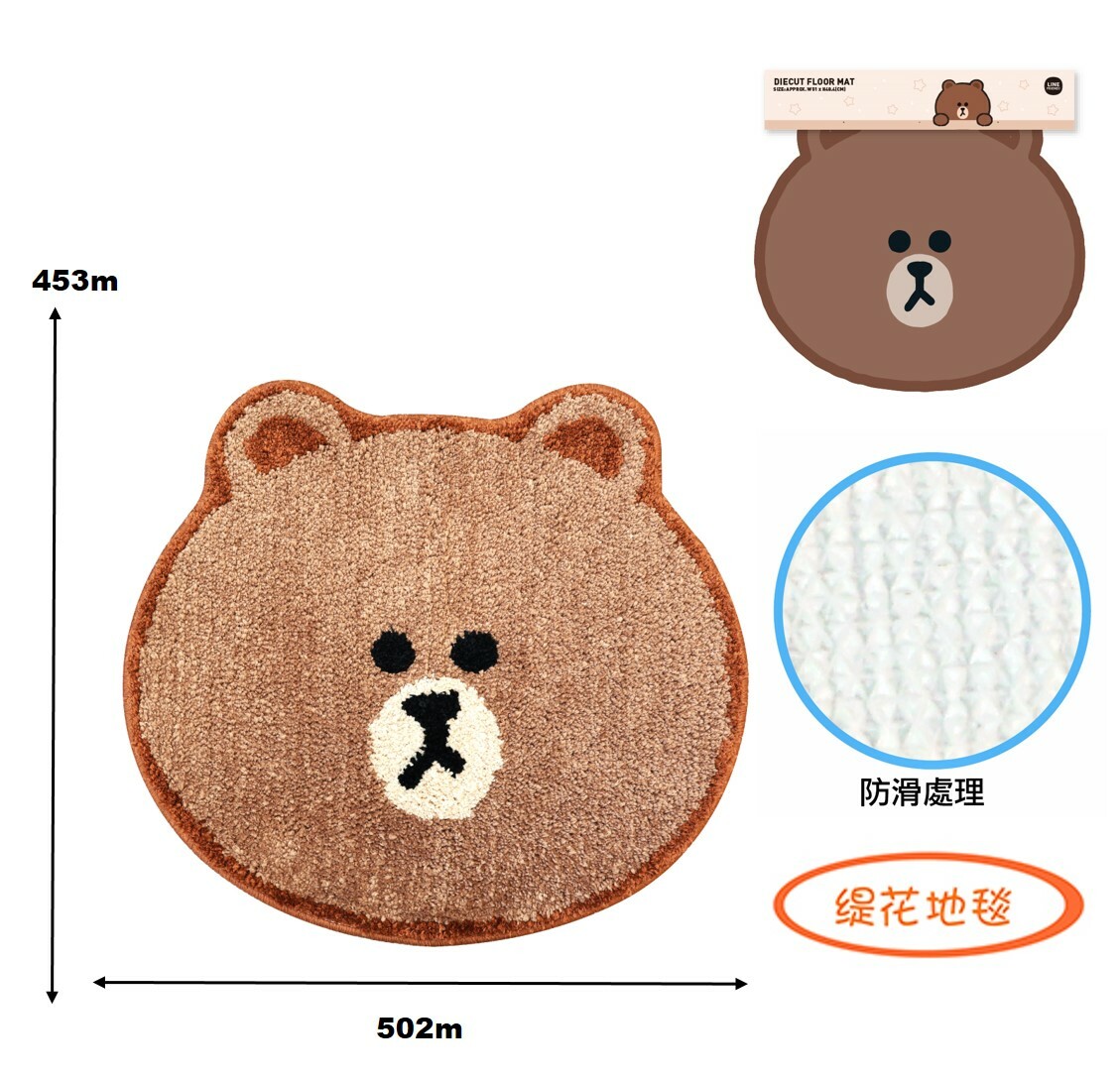 LINE FRIENDS | 浴室地毯 | 緹花地墊