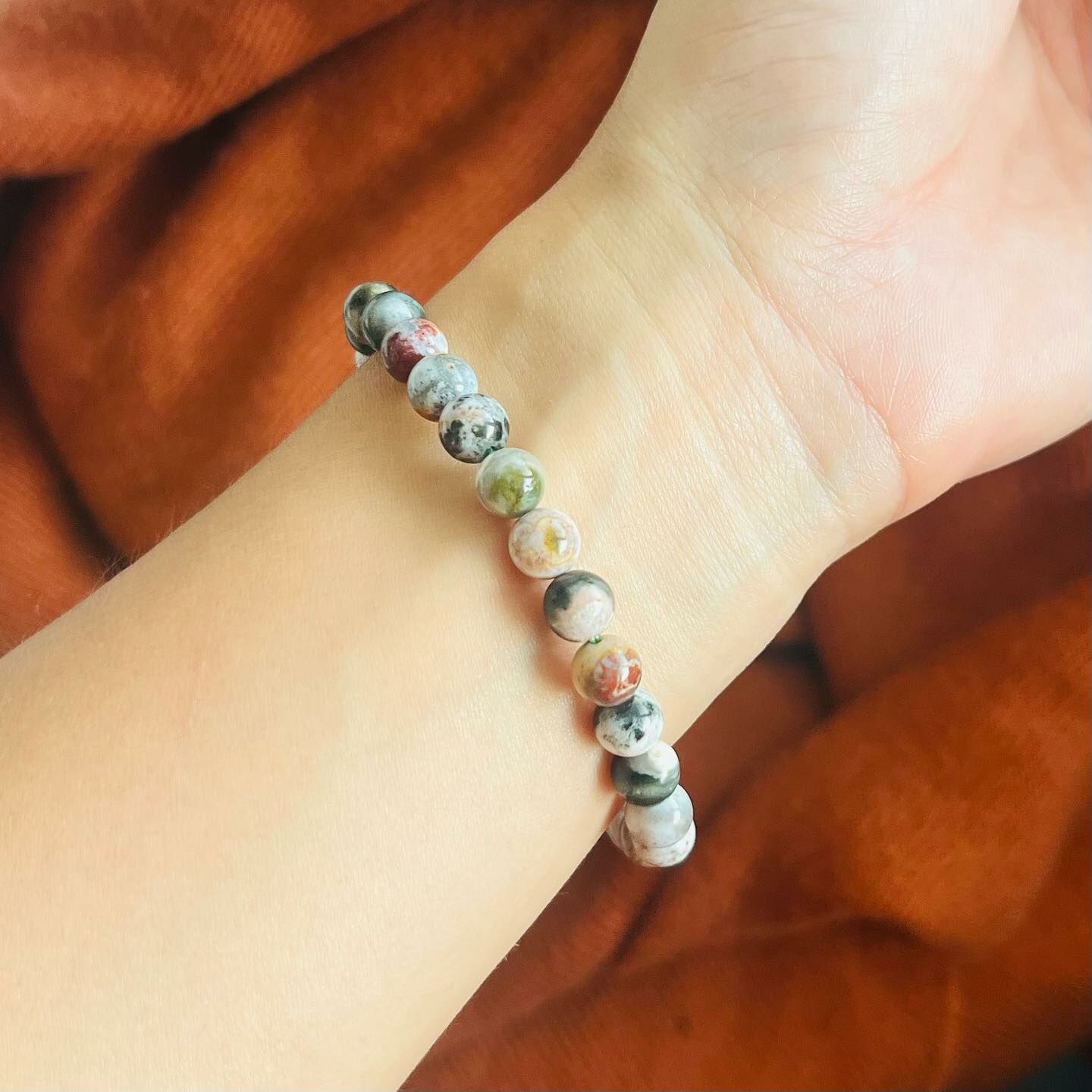 [原石] 馬達加斯加海洋碧玉 老礦料 水晶手串