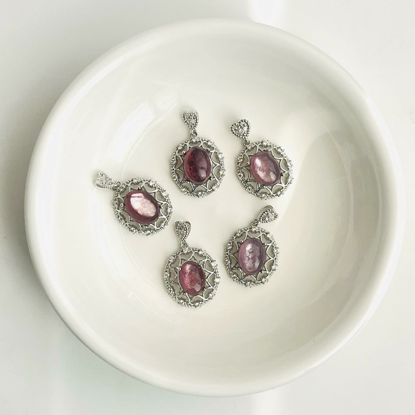 [原石] 紫鋰雲母 水晶吊墜