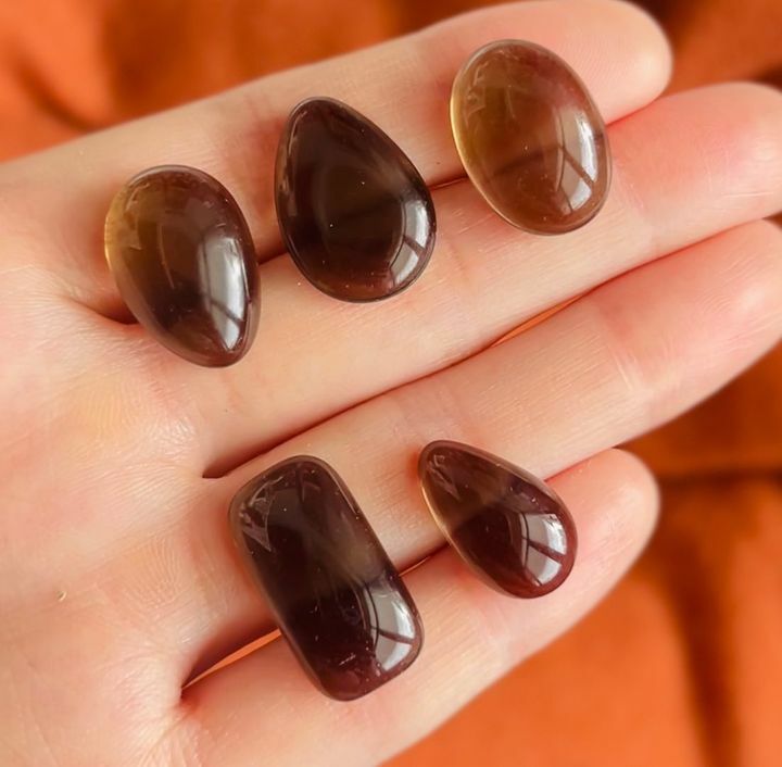 [原石] 茶晶 水晶墜面 水晶蛋面