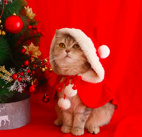 寵物聖誕披風斗篷 - 聖誕老人(M)