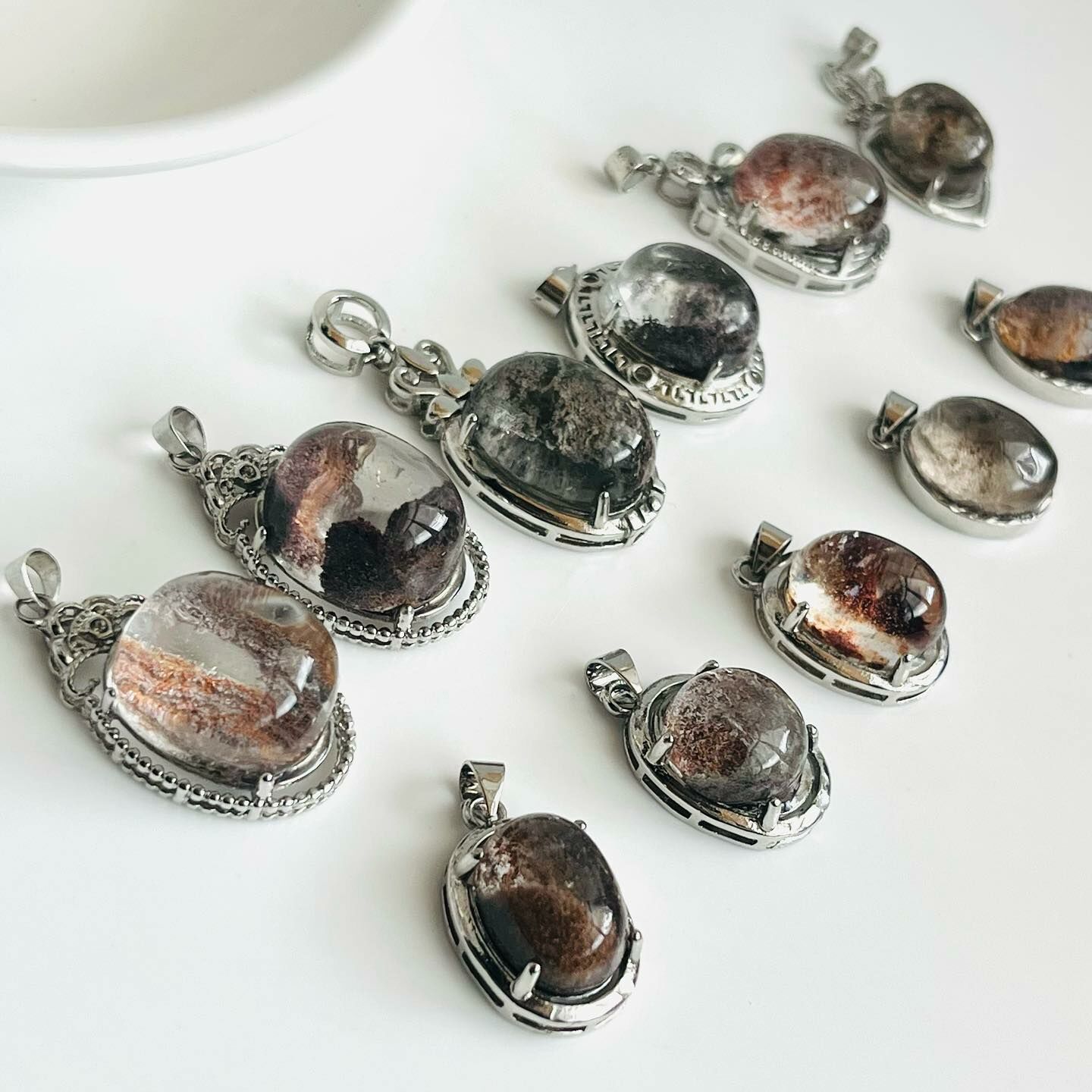 [原石] 花園幽靈水晶 項鍊吊墜