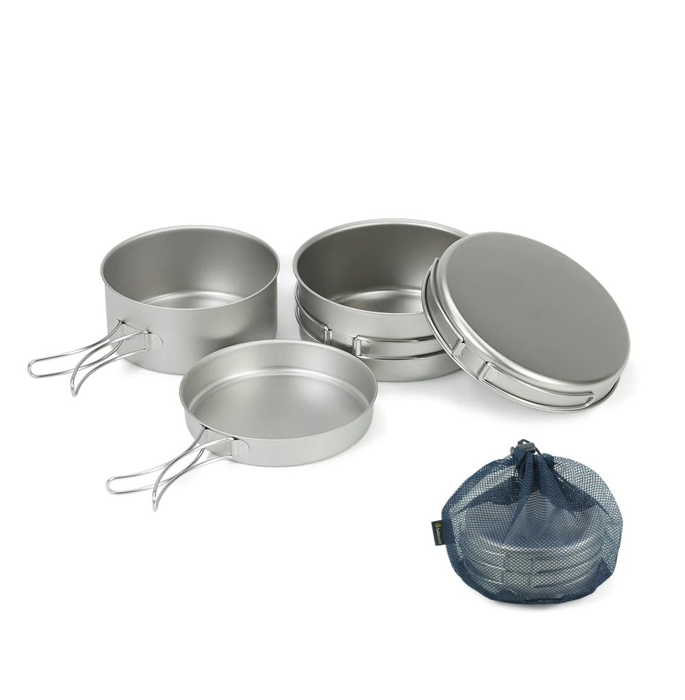 Belmont BM-037 4pc Titanium Cooker (M) 四件裝鈦鍋組合連收納袋(M)