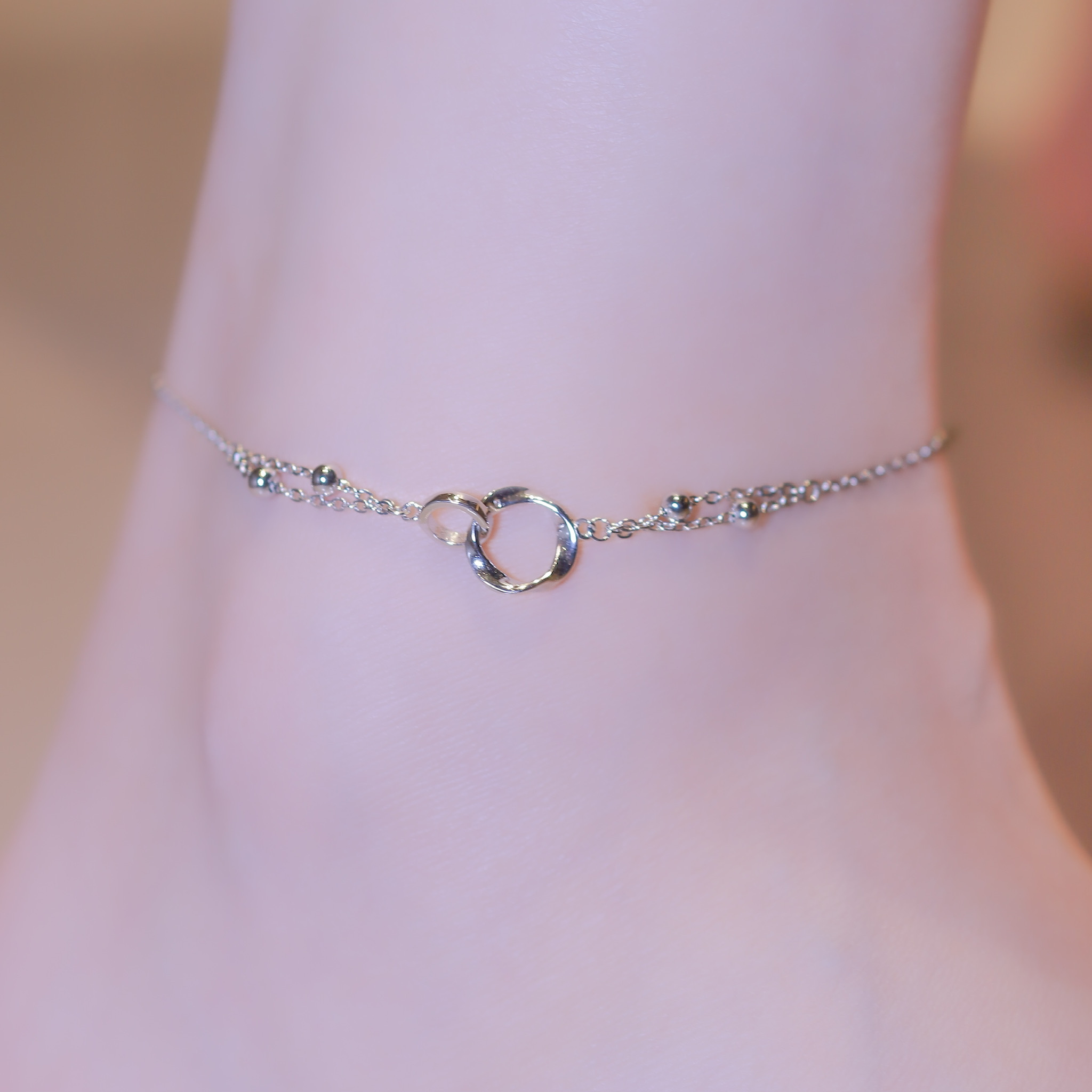 | 925純銀丨扭紋分不開腳鏈 | AN0096 |