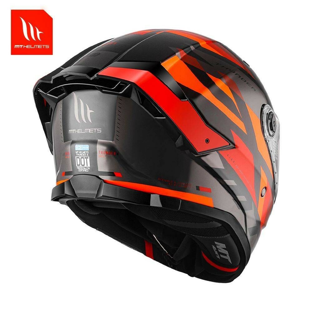 MT Helmet THUNDER 4 SV 彩繪 ERGO 黑紅答案 全罩 亞版