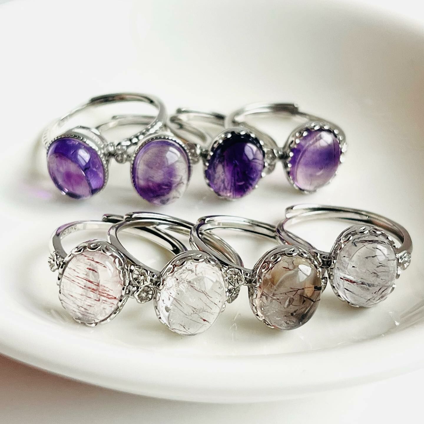 [原石]  超七水晶戒指（材質：925銀）