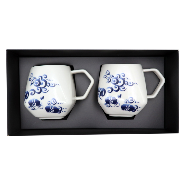 SB3蘭花纏枝龍天燈馬克對杯