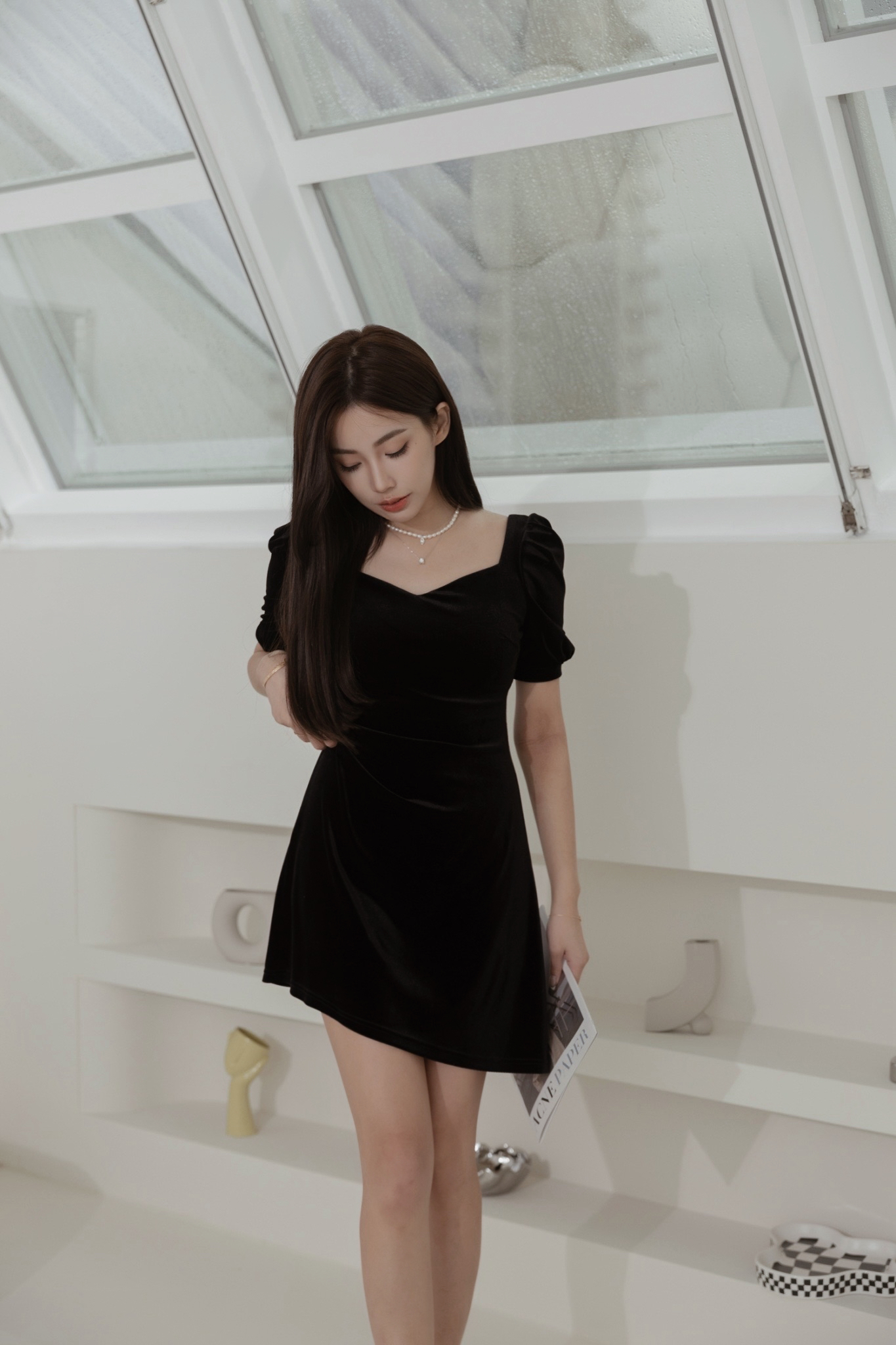 法式公主｜設計感方領BRA洋裝