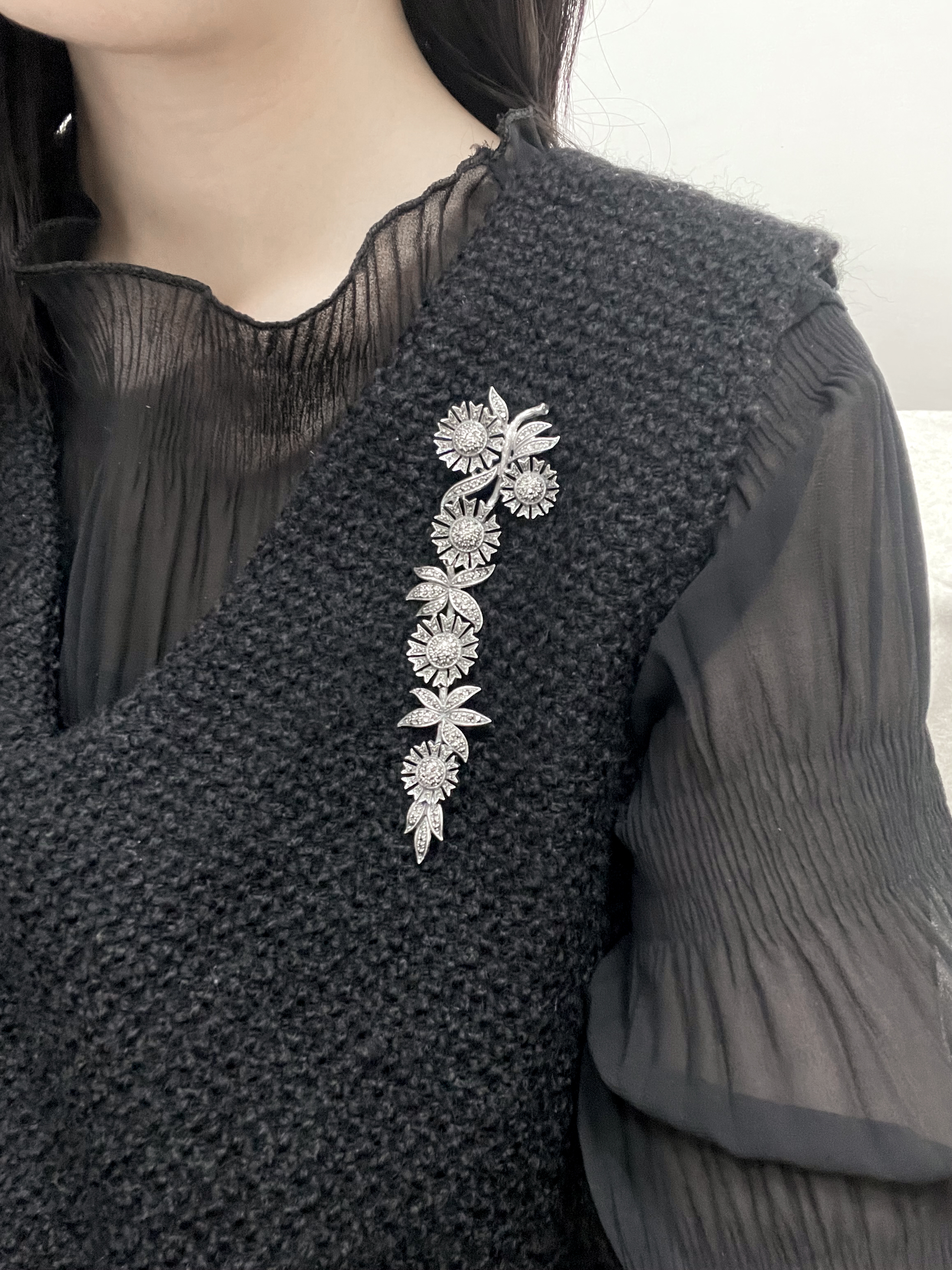 馬克賽石向日葵胸針