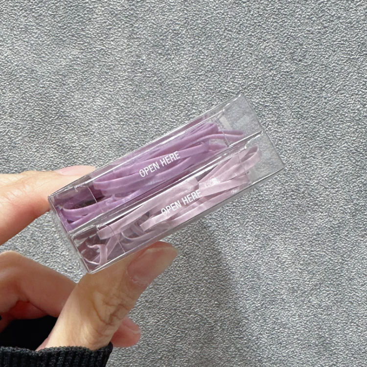 韓國 TIETYP 莫蘭迪色彈性綁髮圈 2mm 雙入組 淺粉X深粉