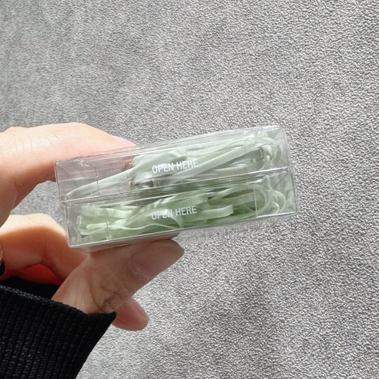 韓國 TIETYP 莫蘭迪色彈性綁髮圈 2mm 雙入組 薄荷X霧綠