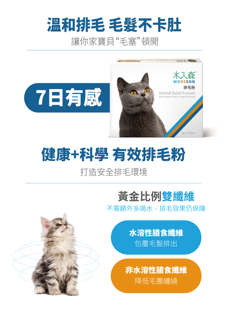 【木入森Moreson】貓咪排毛粉