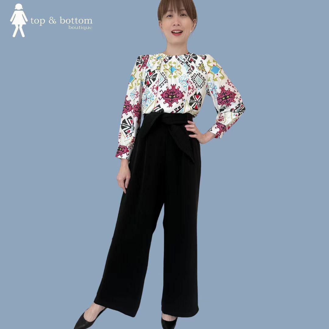 L/SLEEVE SATION FLORAL BLOUSE
