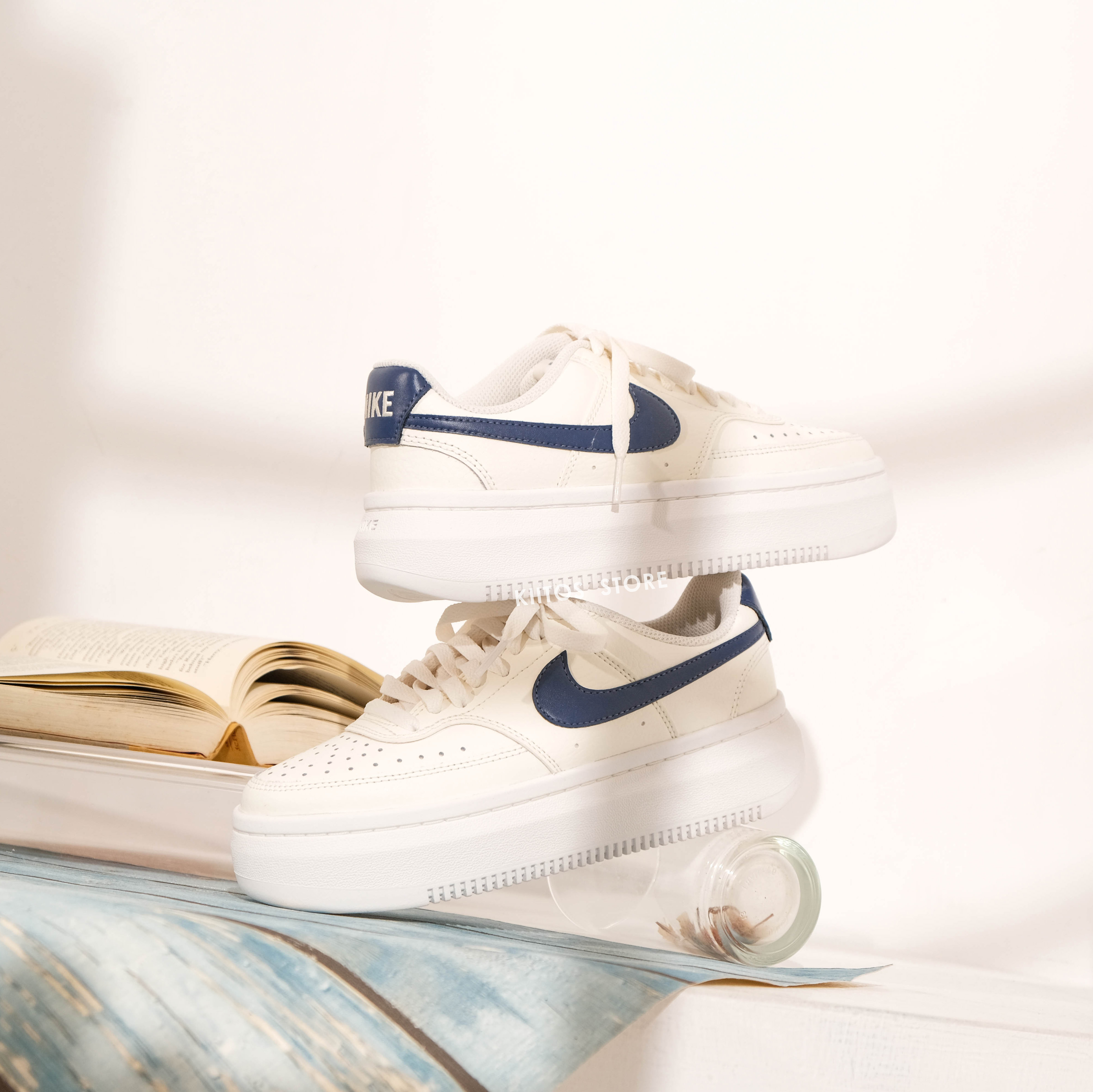 Nike Court Vision 1 Alta 奶油米藍 DM0113-102