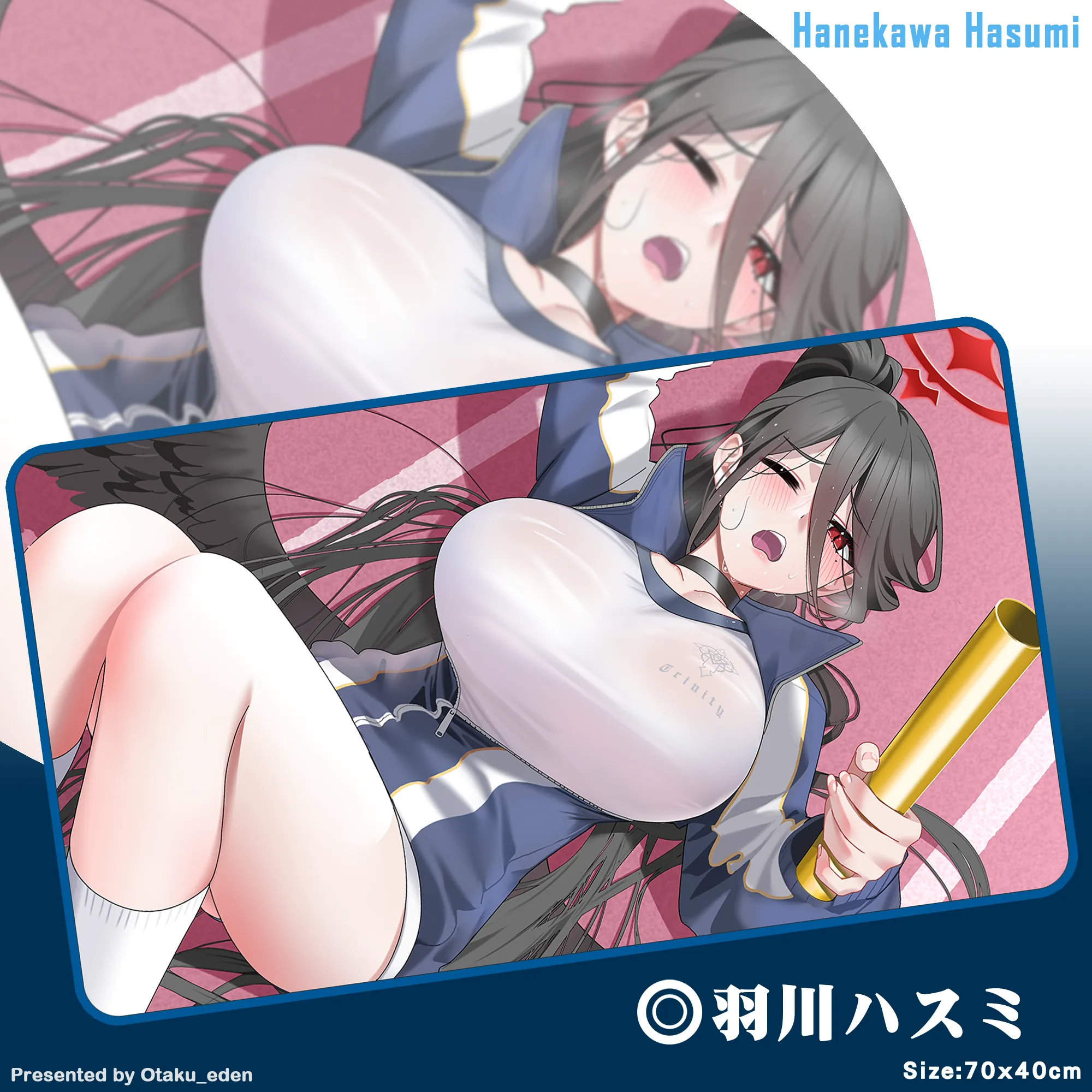 「ACG.GO」「同人代購」FF42 蔚藍檔案 - 羽川ハスミ Hanekawa Hasumi <体操服> 滑鼠.桌遊兩用墊 ---[豪D]