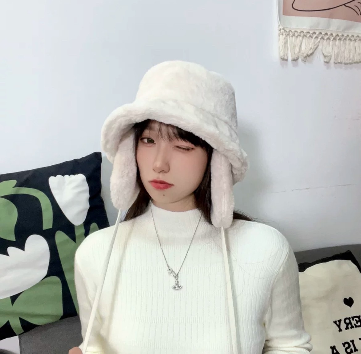 OO毛遮耳漁夫帽/二色/保暖/出國