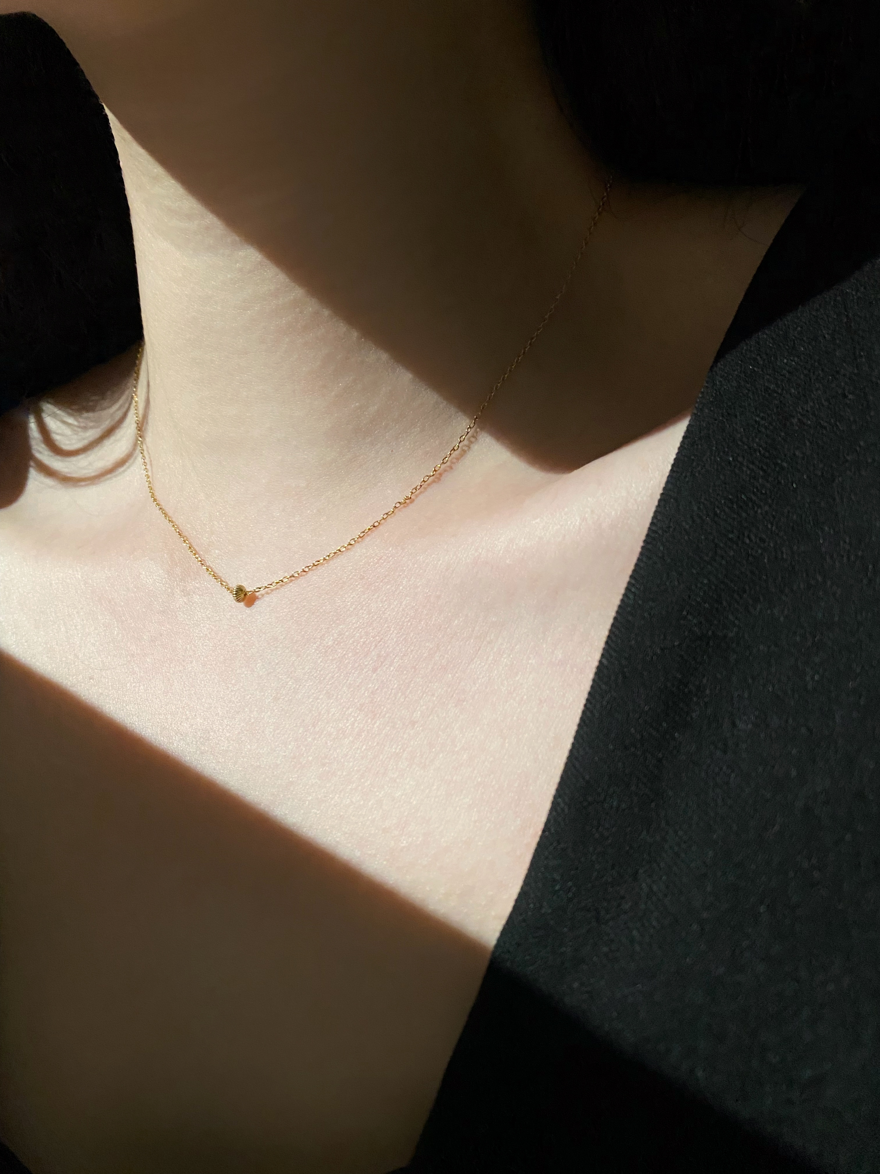 小滾輪金球項鍊