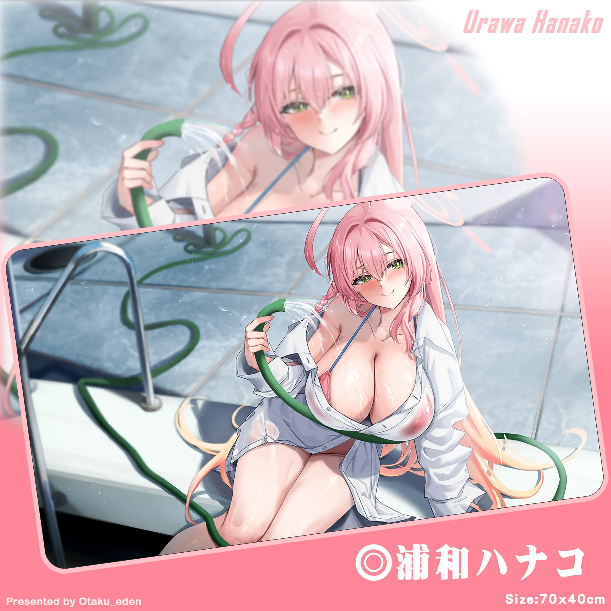 「ACG.GO」「同人代購」FF42 蔚藍檔案-浦和ハナコ Urawa Hanako <Swimsuit Ver> 滑鼠.桌遊兩用墊---[KUUTAMO]