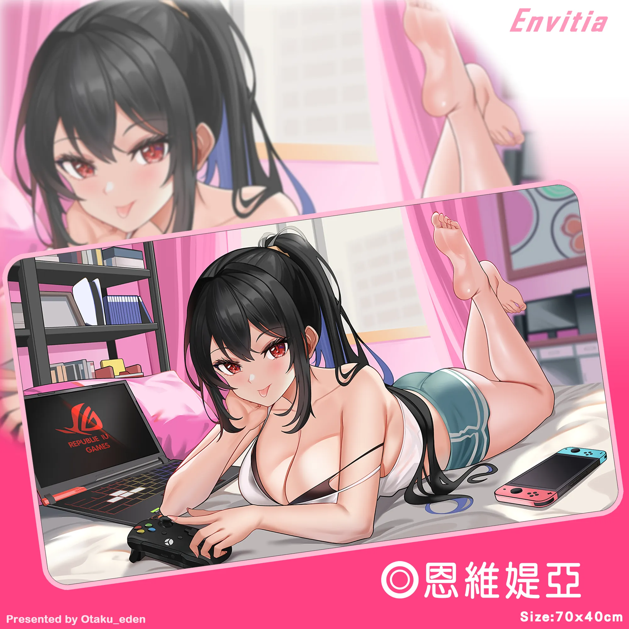 「ACG.GO」「同人代購」FF42 OC-恩維媞亞 Envitia <OTAKU VER> 滑鼠.桌遊兩用墊---[HUTUTU]