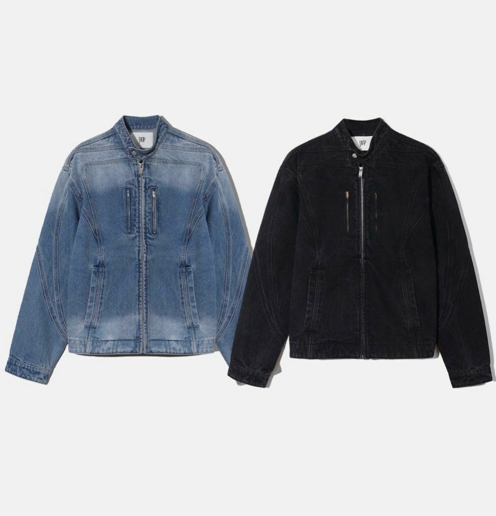 企領拉鍊牛仔褸 PEPPER-003JK