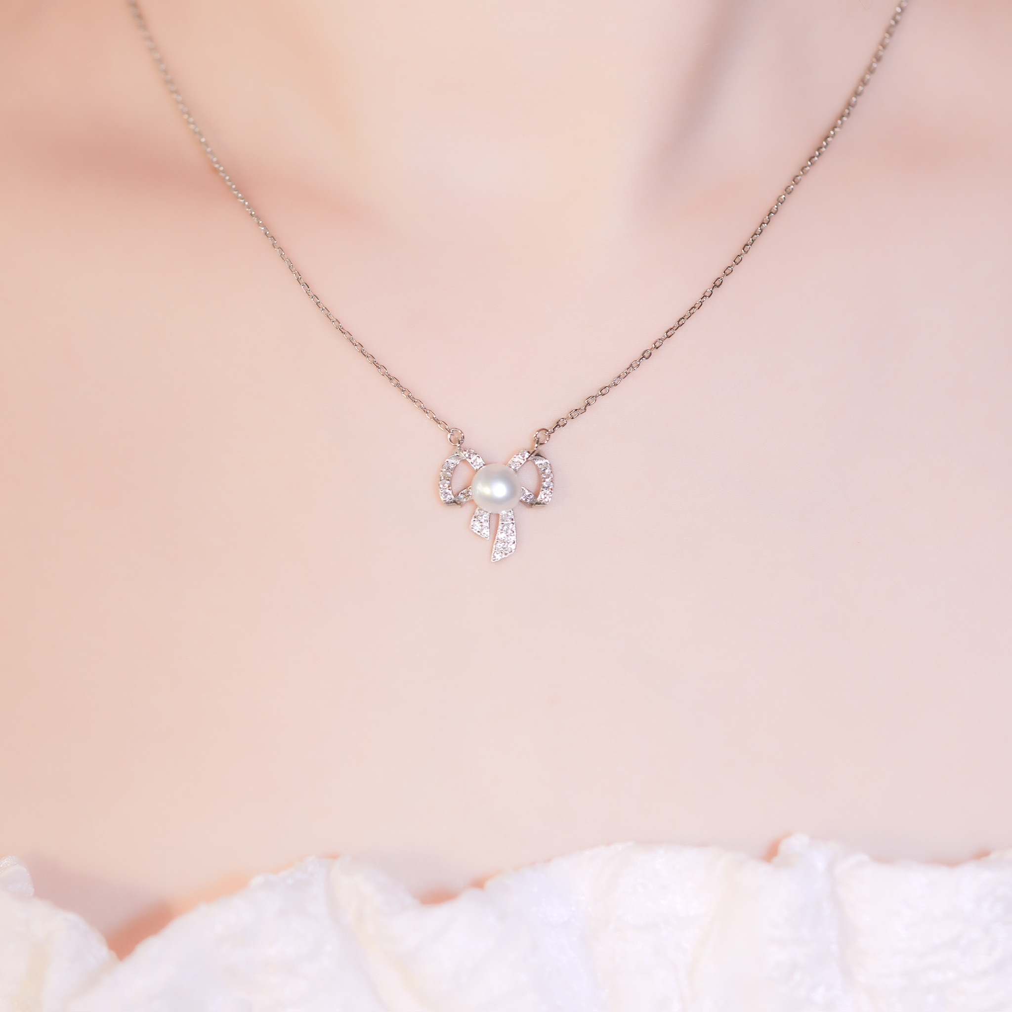 | 925 Silver・ White Gold・Pearl  | Ceremony Of Pearl Necklace | NE0888 |