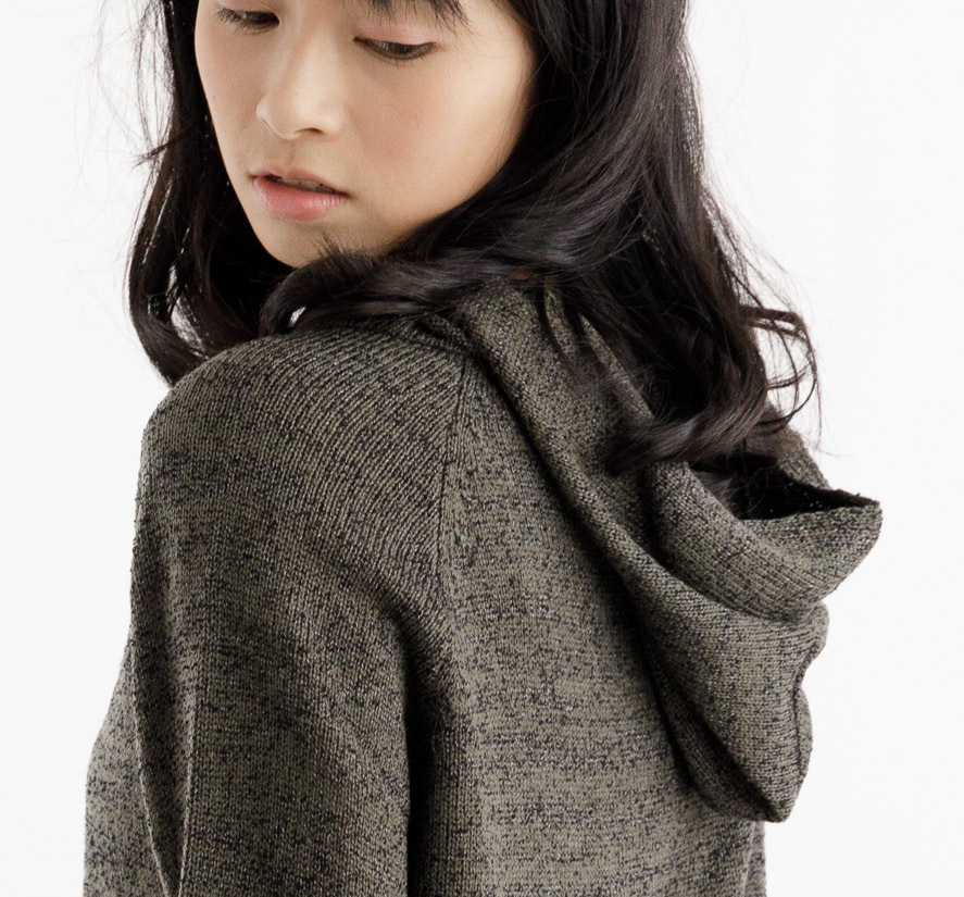 連帽設計針織毛衣