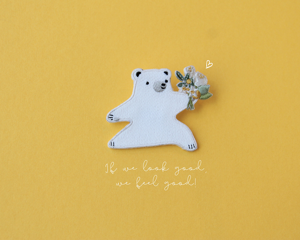 Forest Party刺繡別針 / 北極熊法國小店長