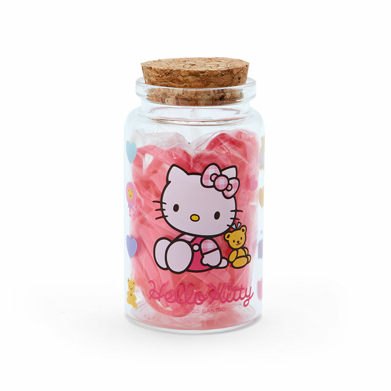 HELLO KITTY HAIR TIES IN BOTTLE
