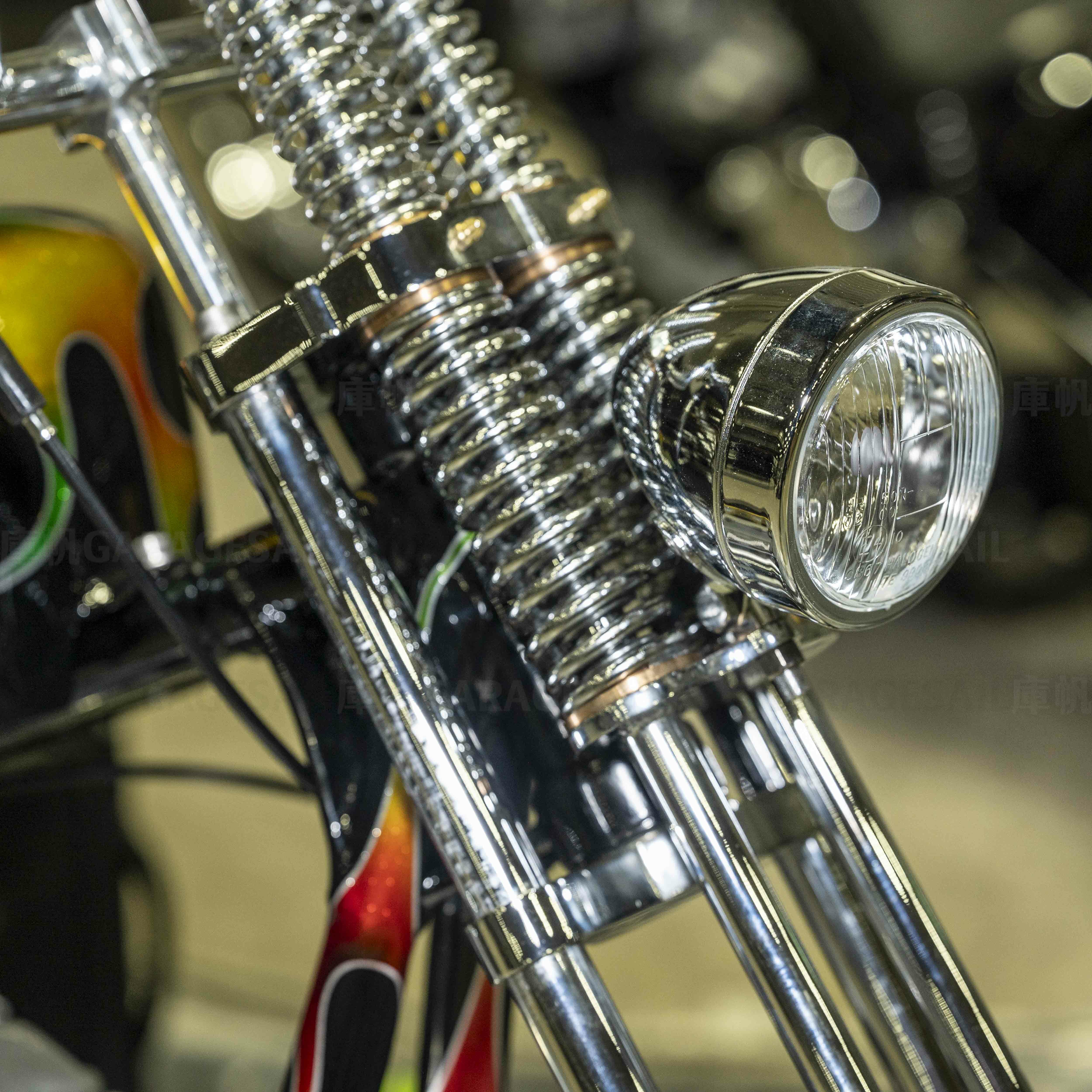 4吋圓 下鎖式 大燈 電鍍銀