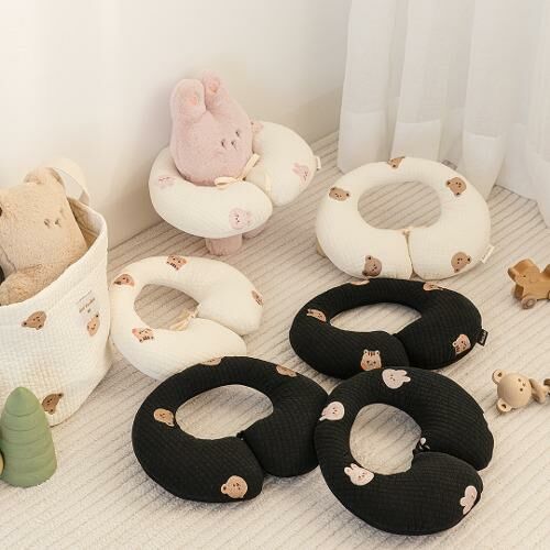 DTD 7mm絎縫系列-圓圓臉嬰兒車墊/頸枕