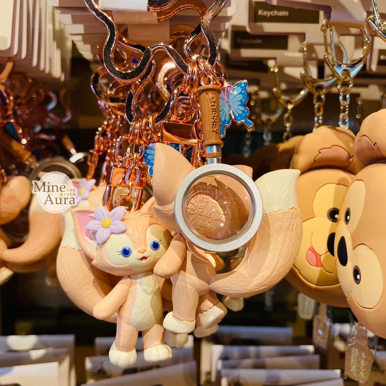 玲娜貝兒 Lina bell 立體公仔 放大鏡造型 鑰匙圈 吊飾 -香港迪士尼樂園