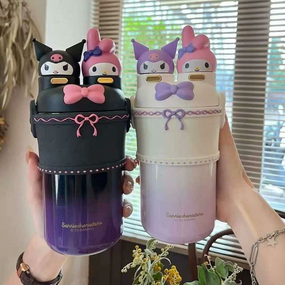 Melody & Kuromi 雙口保溫杯