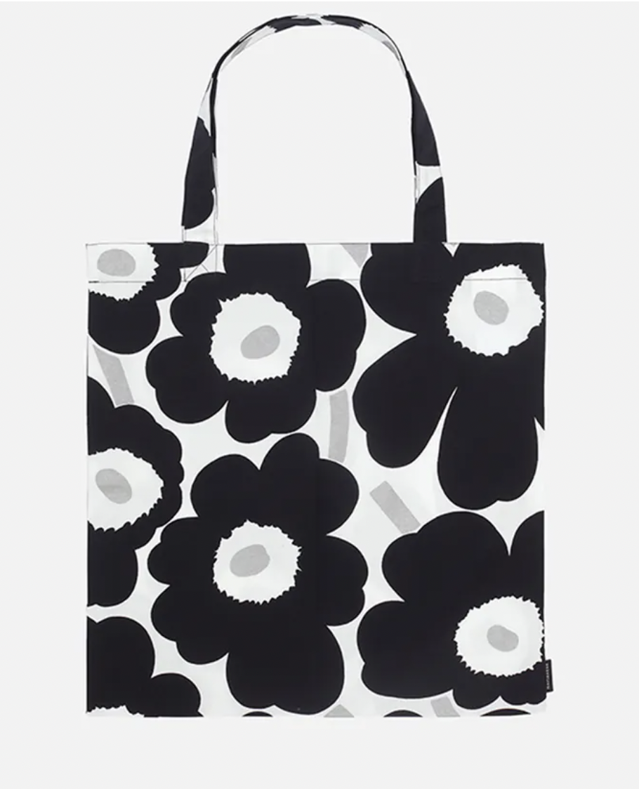 代購現貨 | Marimekko 正方tote  | 黑銀unikko
