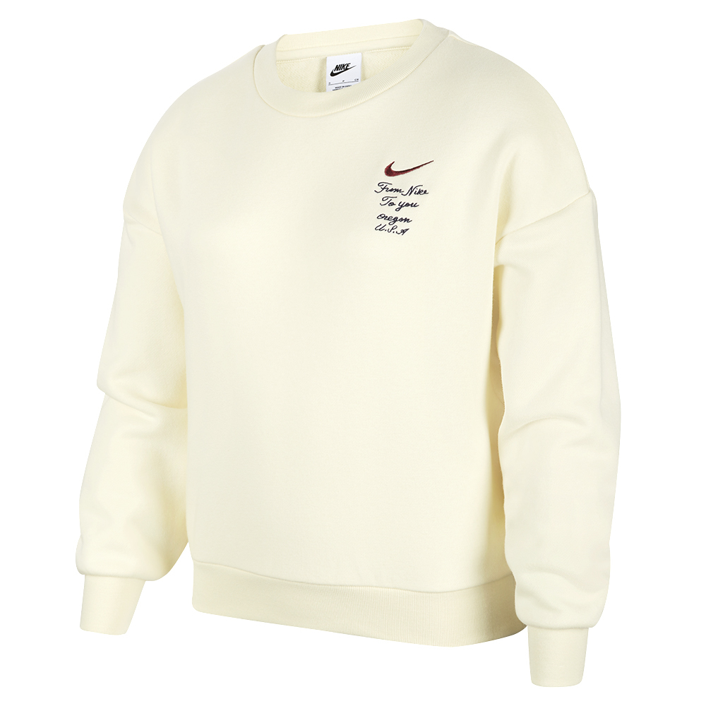 Nike K NSW CREW FLC GCEL 童裝 米白色 休閒 上衣 長袖 FV8449-113